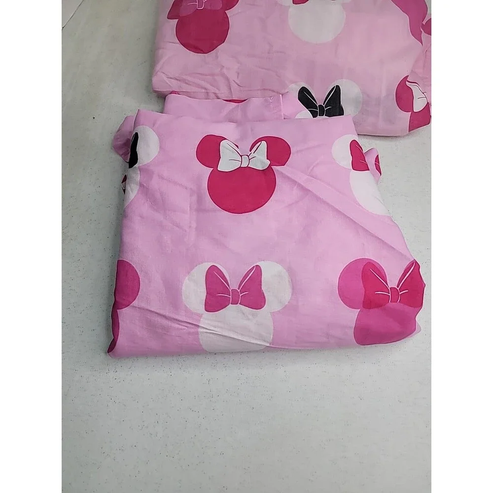 Jay Franco Disney Minnie Mouse Hearts N Love Twin Flat and Fitted Sheet Set